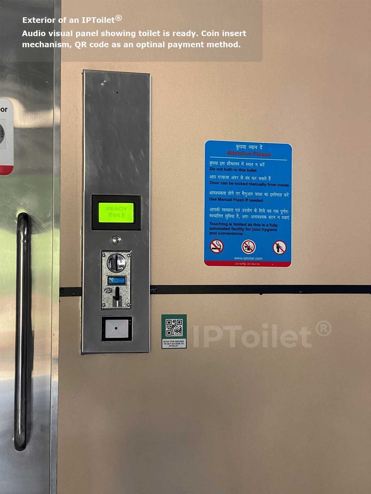 IPToilet® smart public toilet unit installed at a public location in India